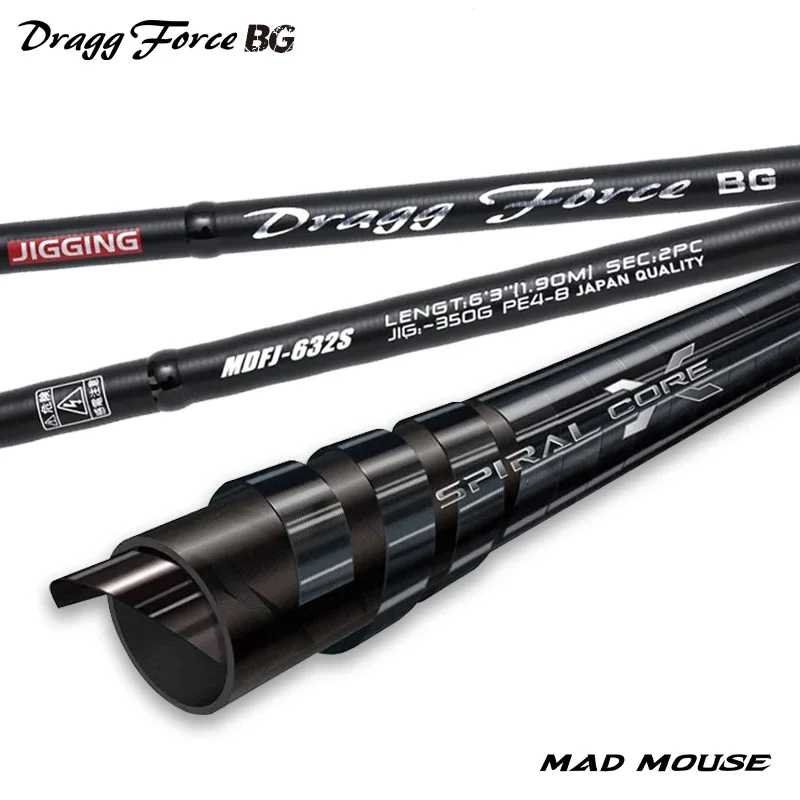 Caña Jigging Madmouse BG KW Fuji – Carbono 1,9m 400g arrastre 30kg - imagen 2