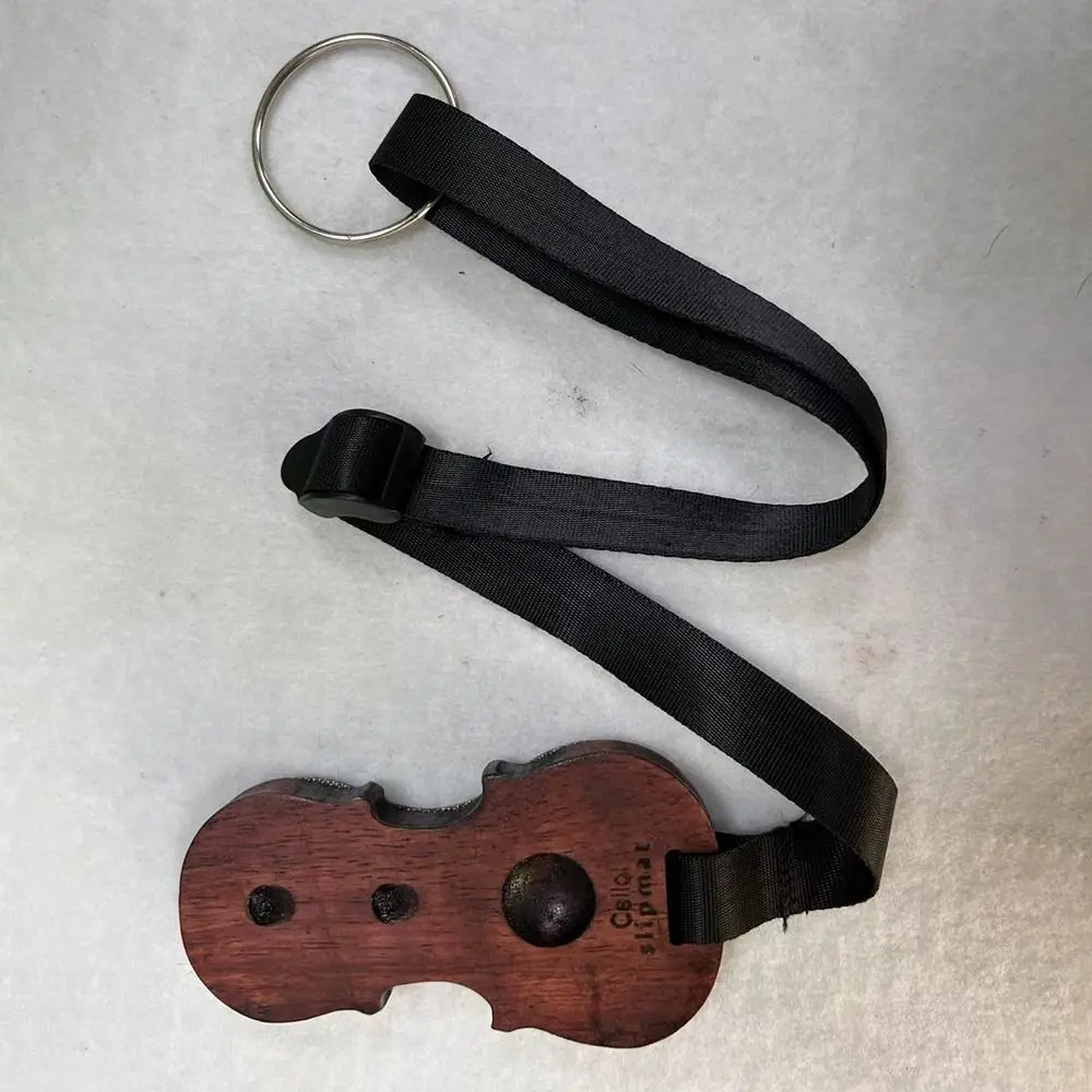 Durevole tappetino per violoncello in legno cinturino regolabile accessori per violoncello dispositivo antiscivolo per violoncello tappo per perno terminale per violoncello