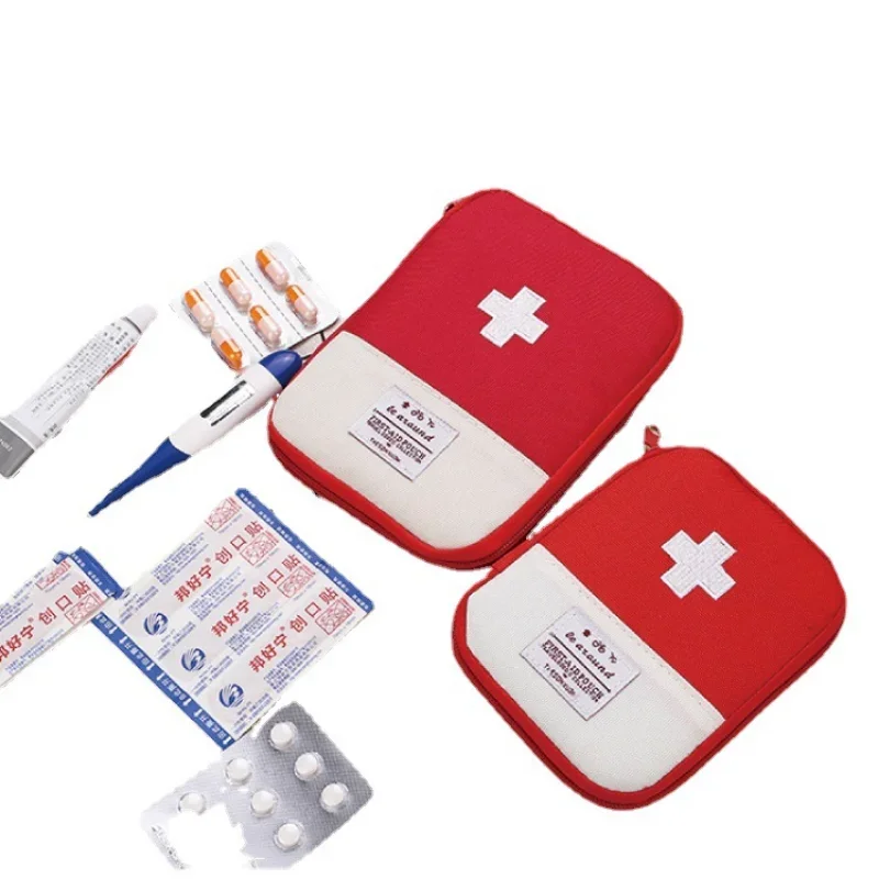 Bonito Mini Portátil Medicine Bag Kit Primeiros Socorros Medical Emergency Kits Organizador Ao Ar Livre Household Medicine Pill Storage Bag