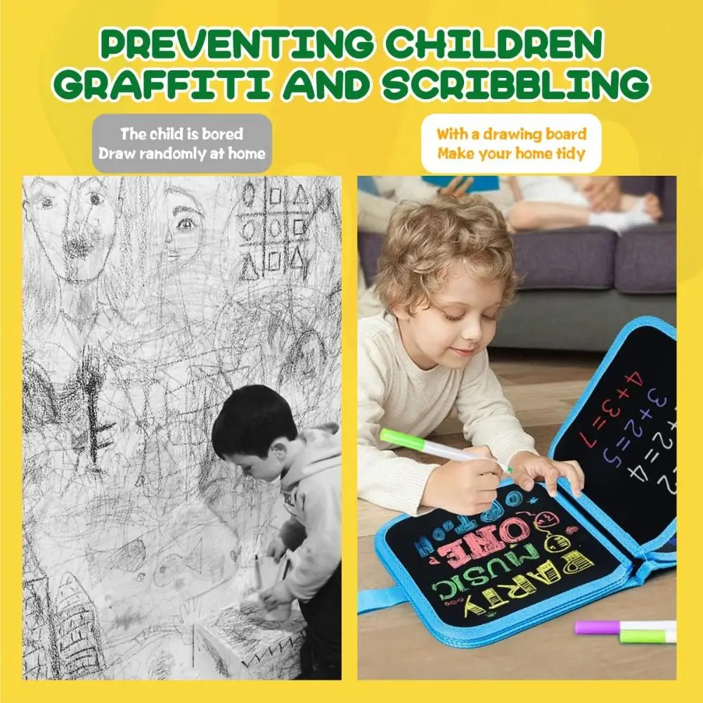 สมุดวาดเขียน 6 หน้า ของเล่นเช็ดลบได้ กระดานดำแบบลบได้ ของเล่นเสริมพัฒนาการ สมุดวาดเขียนแบบลบได้