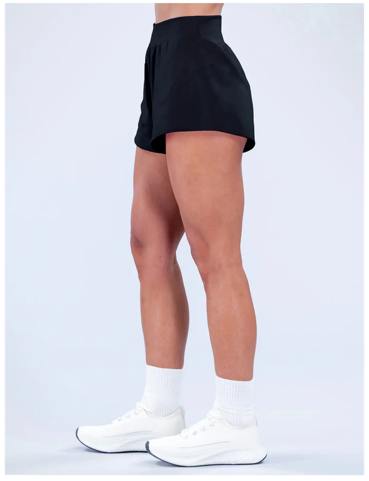 Origin Training Shorts Damen Hochgeschnittener Bund Sportshorts Yoga-Bekleidung Pilates Fitness Workout-Kleidung Laufshorts – Detail 10