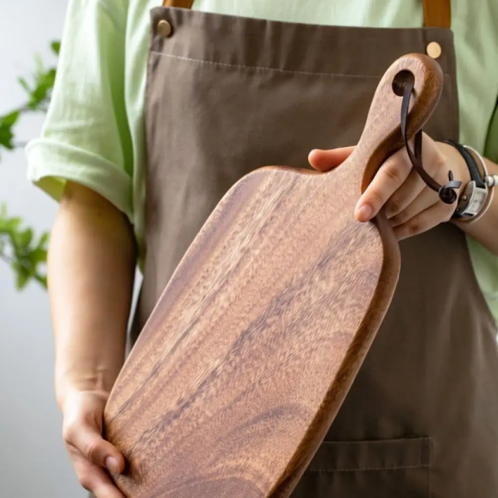 Organic Walnut Wood Kitchen Chopping Board Serving Tray For Bread Fruit Meat Steak Pizza Platter Natural Solid Wood Food Tray