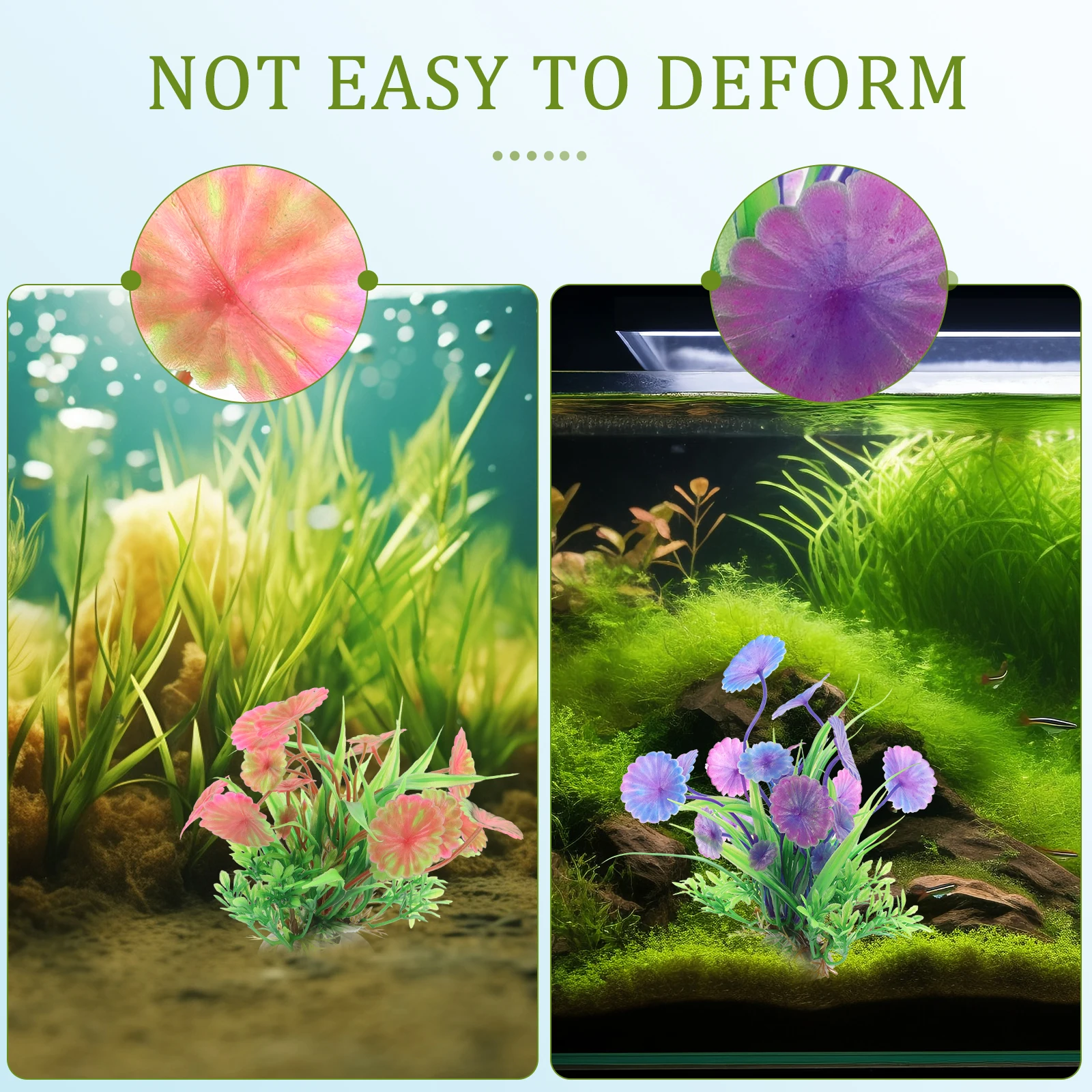 

3Pcs Versatile Aquarium Accessories Realistic Fake Plants for Fish Tank Decoration No Maintenance Artificial Aquarium Plants