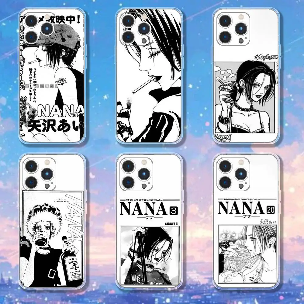 Custodia per telefono Anime O-Oosakis N-Nanas per iPhone 17,16,15,14,13,12,11 Pro,Max,Plus,X,XS,XR,SE4,E Mini Cover morbida trasparente
