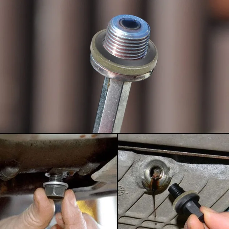 10PCS Car Drain Plug Oil Pan Gaskets Anti-deformation Rubber and Metal Accessories Precision Seal M6/M8/M10/M12/M14/M16/M18/M20