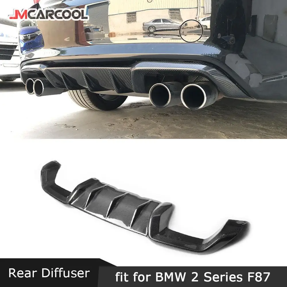 

JMCARCOOL Carbon Fiber Rear Diffuser Lip Spoiler For BMW 2 Serie F87 M2 Coupe 2 Door 2016-2018 Shark Fin Style Bumper Diffuser
