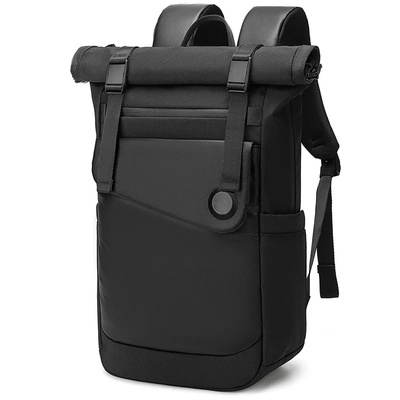 Dual-shoulder bag - waterproof business roll-top expansion large-capacity computer bag - fashionable and casual backpack