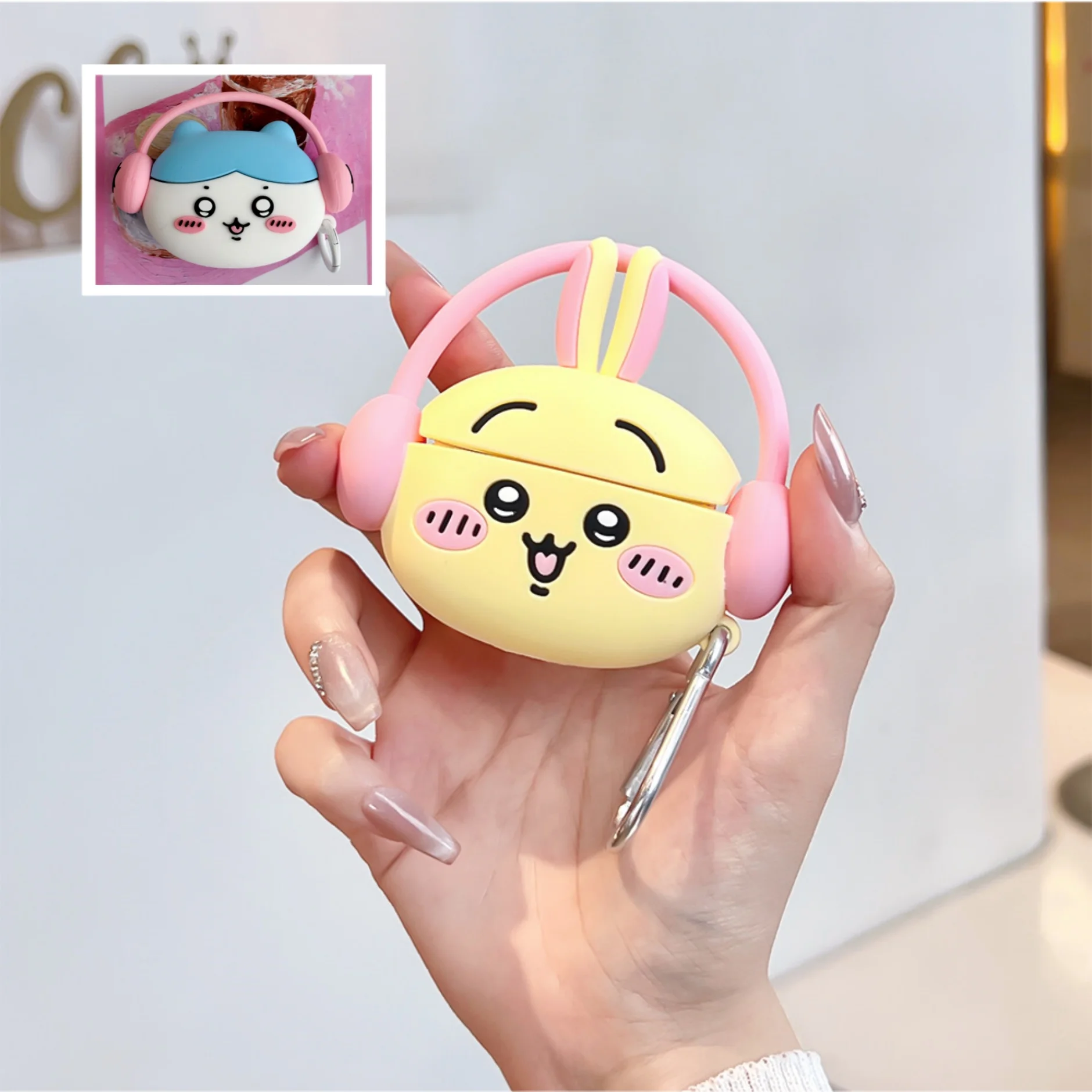 

Recommended Chiikawa Cartoon character Cute style Usagi Hachiware For Airpods 4/3/2/1/Pro/Pro2 Silicone Headphone Cover