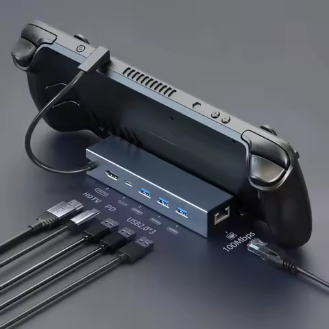 USB C Game Hub 4K@60Hz Type-C Docking Station with 4K HDTV,PD 100W Charging,USB2.0 Ports for Steam Deck Nintendo Switch iPad