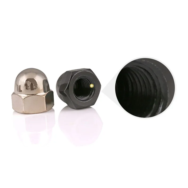 Multi Quantity Carbon Steel Acorn Dome Cap Nuts M3-M12 Hex Decor Blind Covers DIY Cabinet Motorcycle Equipment Fastening Parts