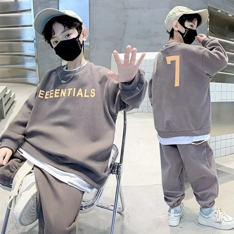 Tracksuit For Boy Children's Clothing Teen Boys' Sets Two Pieces Sweatshirts PantsAutumn Spring Kids Clothes Sets