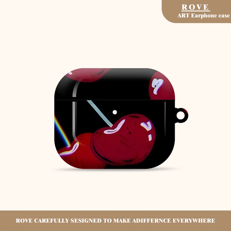 Lovely Cherryfor Apple Airpods Pro 3 Earphone Case Gloss Protection Cover Case for Airpods 2 3 4 Film Case