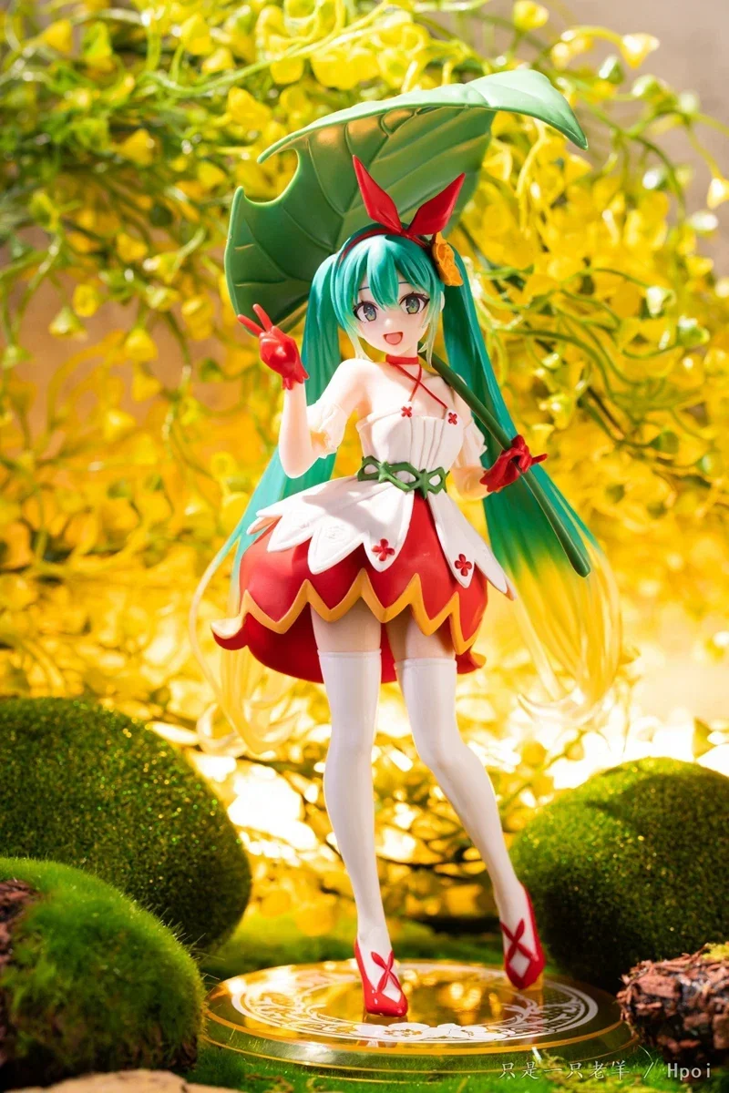 21cm Hatsune Miku Anime Figure Kawaii Thumbelina Vocaloid Wonderland PVC Action Figure Collection Model Doll Ornaments Toys Gift