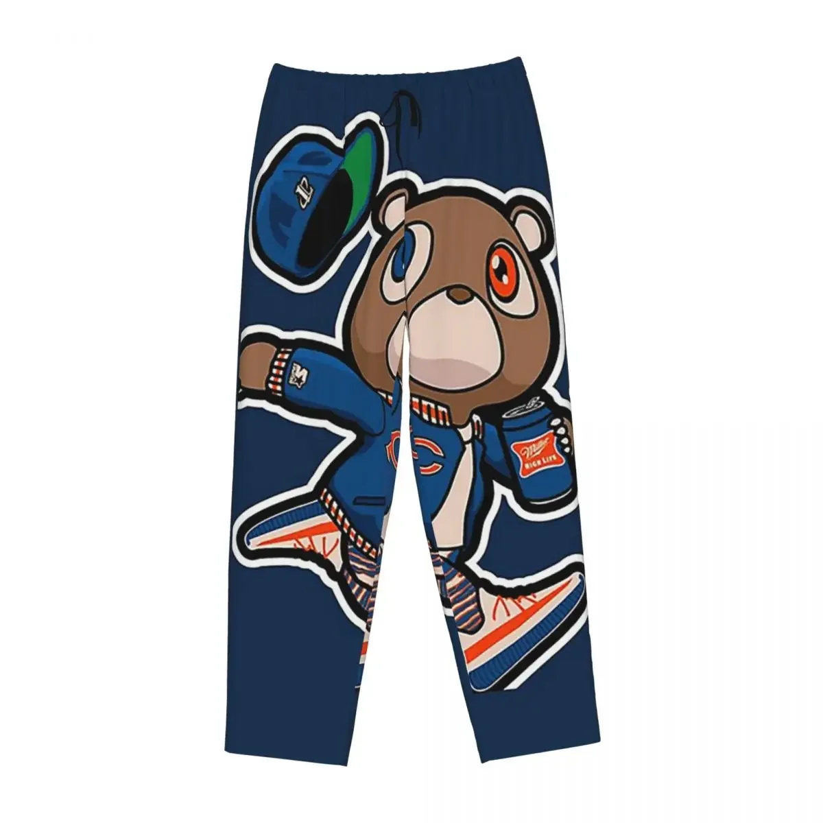 Custom Kanye West Dropout Bear Chicago Vintage Graduation Women Pajama Pants Lounge Sleep Sleepwear Bottoms with Pockets