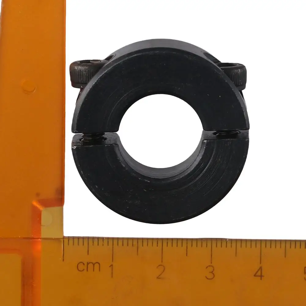 Shaft Collar 1.57 Inch Bore Double Split Carbon Steel Clamping Collar Shaft Collars with Set Screw Black