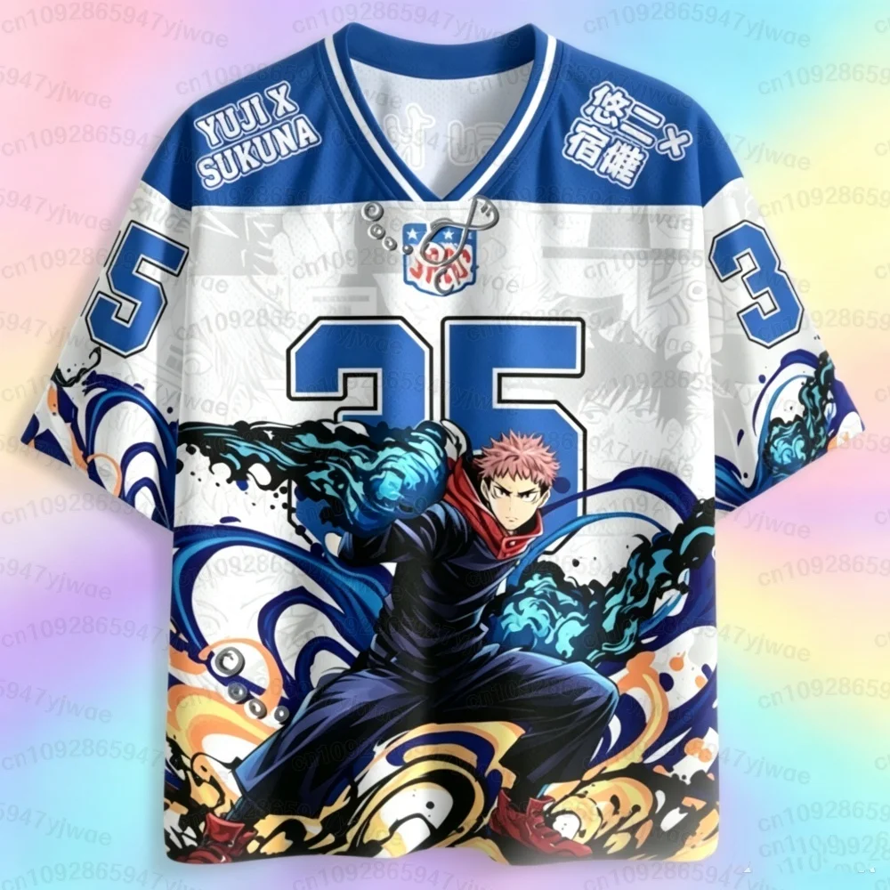 26 Sommer Herren Kinder Jersey Jujutsu Kaisen Satoru Gojo Yuta Megumi Kurzarm T-Shirt Anime Fan Tee Herren Damen Kinder T-Shirt – Detail 8