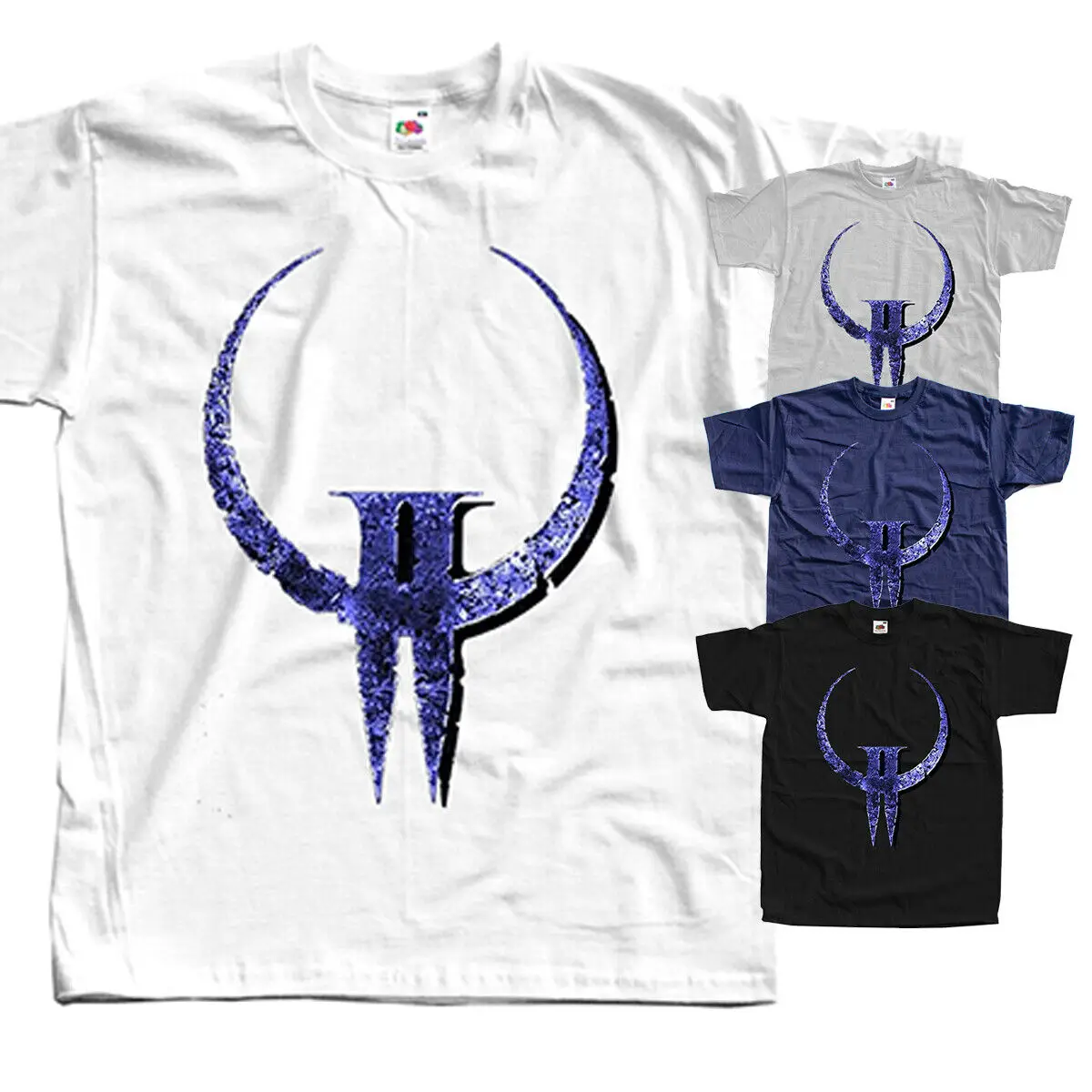 Quake 2 LOGO ,COMPUTER GAME, T-Shirt (WHITE,ZINK,) All sizes S-5XL.