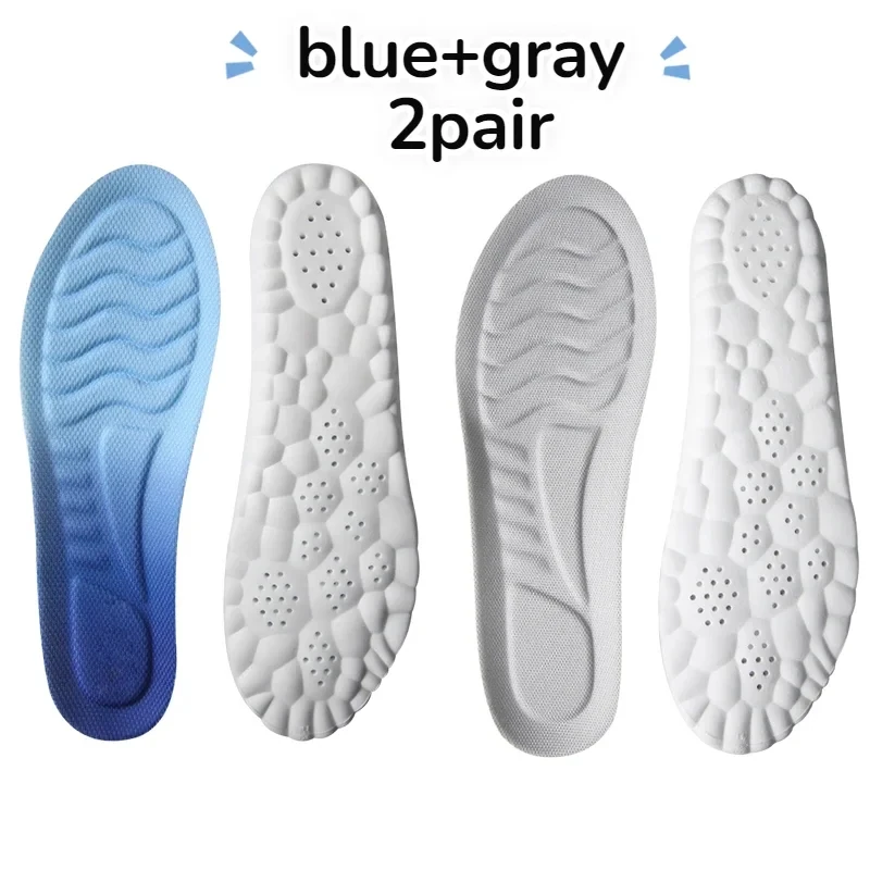 

2 пары спортивных стельок для обуви, мягкие стельки для бега для ног, дышащая амортизирующая подошва для обуви, поддержка свода стопы, ортопедическая вставка
