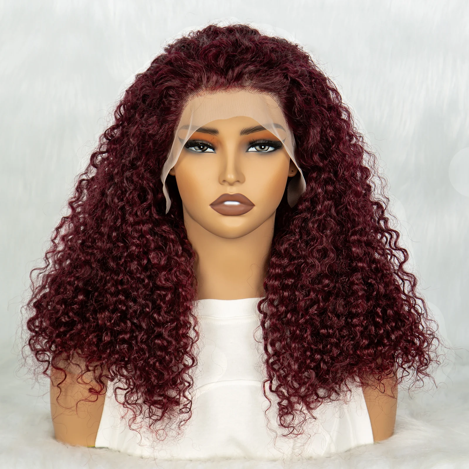 Double Drawn 12A Hair 300% Density burmese Curly Hair Wig Human Hair Wig Kinky Curly 13x4 Lace Front Frontal Wigs for Women