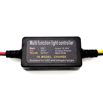 자동차 오토바이 트럭용 LED 브레이크 라이트 점멸기 스트로브 컨트롤러 모듈, 플래시 테일 스톱 램프, 16 가지 모드 DC9-26V, 1 개