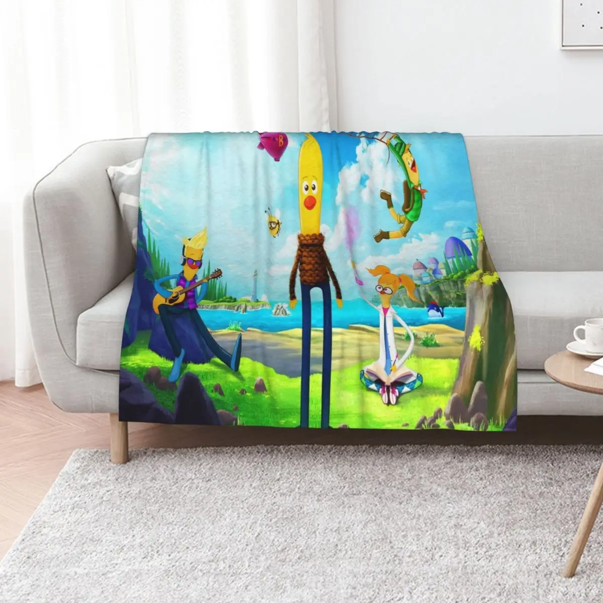 Archibald's Next Big Thing shirt for kids cartoon characters girl and boy gift archibald's next big thing birthday Throw Blanket