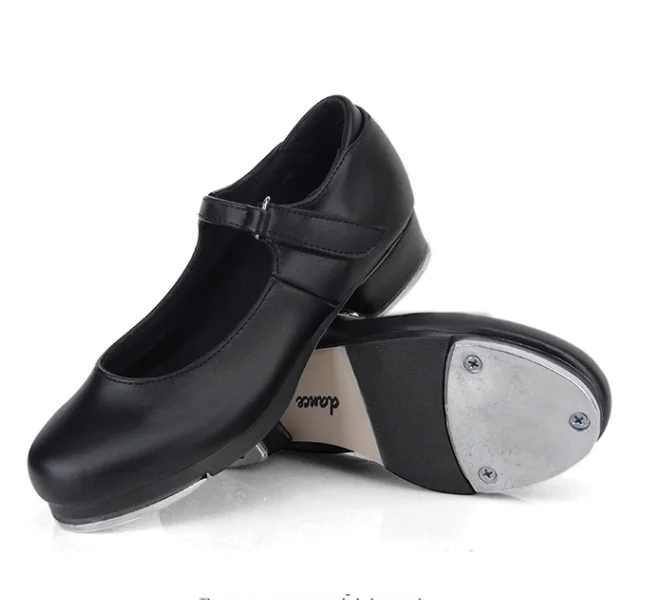 

Girls' Black Soft Sole Tap Dance Shoes