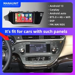 For Toyota Avalon 2012-2018 Car Multimedia Player,Carplay,Android Auto,Radio,Navigation,GPS,Stereo,Head Unit,DVD,BT5,4G,ADAS