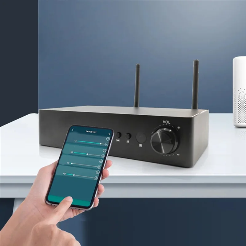 

-A02R цифровой усилитель умный усилитель Bluetooth 5,0 Hi-Fi 60Wx 2 ESS9023 для дома, вилка стандарта США