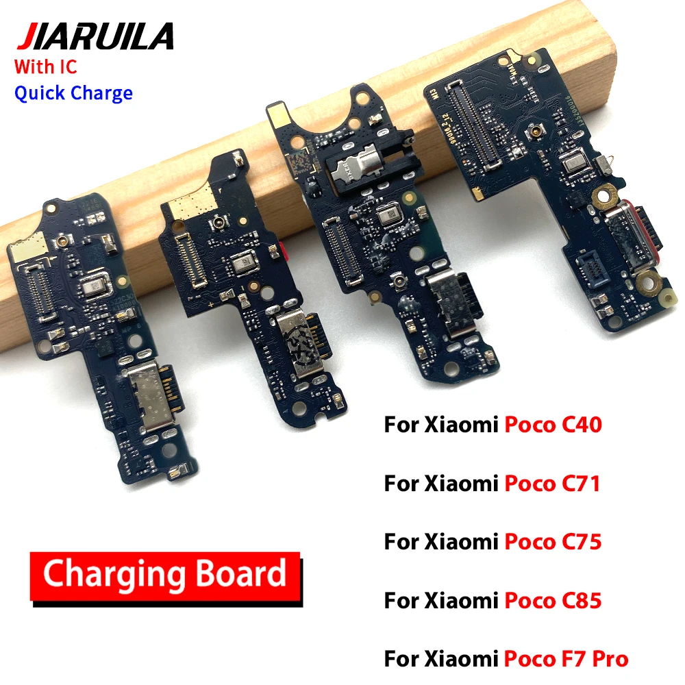 USB Charger Dock Connector Charging Port Microphone Flex Replacement Part For Xiaomi Poco C61 C40 C71 C75 C85 F7 Pro X7 Pro 5G