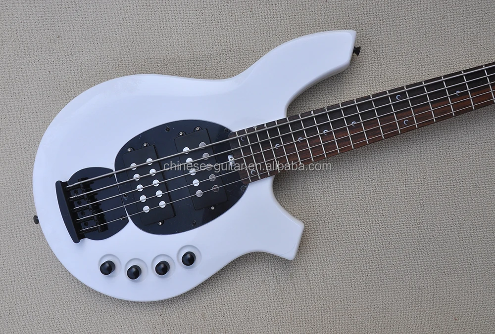 Flyoung 5 Strings Electric Bass Guitar White Musical Instruments Bass Guitar Bajo Electrico