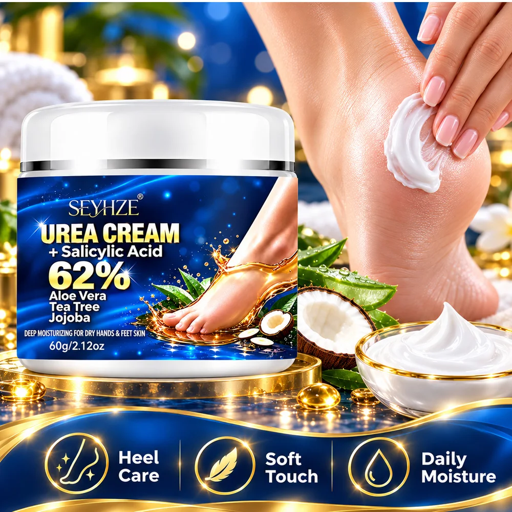 SEYHZE Hand & Foot Care Cream – With shea butter, aloe vera & urea. 72hr intense hydration, repairs extremely dry skin on hands,