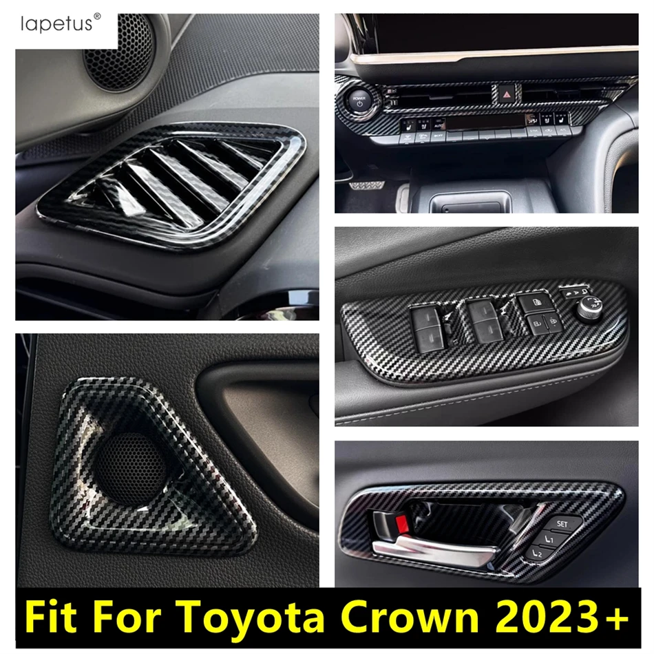 

Carbon Fiber Accessories For Toyota Crown 2023 2024 2025 Window Lift / Gear Shift Panel / Door Speaker / Armrest Box Cover Trim