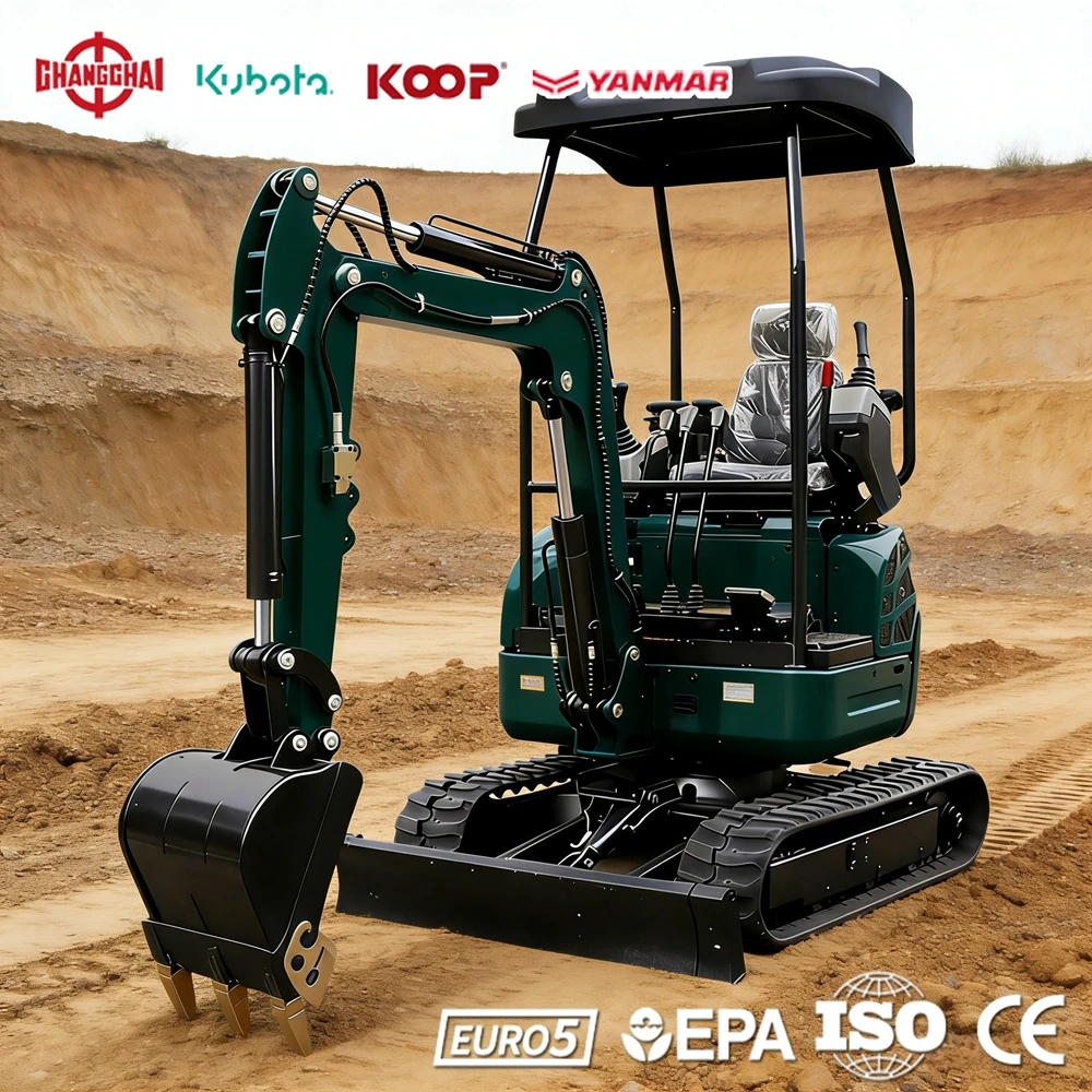 

Mini Excavator 1.0Ton 1.5Ton Construction 1.2Ton 3.0Ton Kubota Engine EPA Euro 5 CE Manufacturer Direct Sales Digger