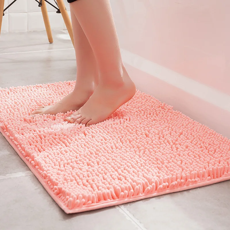 Chenille Floor Mat Entrance Bathroom Wear Resistant Non Slip Mat Entrance Water Absorbing Carpet Home Bedroom Kitchen Floor Mat