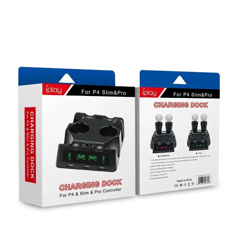 

Controller Charger for PS4 PSVR VR Move Charging Stand for PS MOVE Controllers