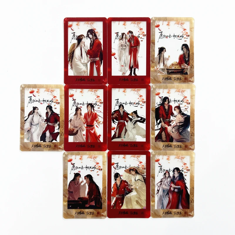 10 Pcs/Set Heaven Officials Blessing PVC Clear Cards TGCF Xie Lian & Hua Cheng 3 Inches Photo Cards Perfect Gift