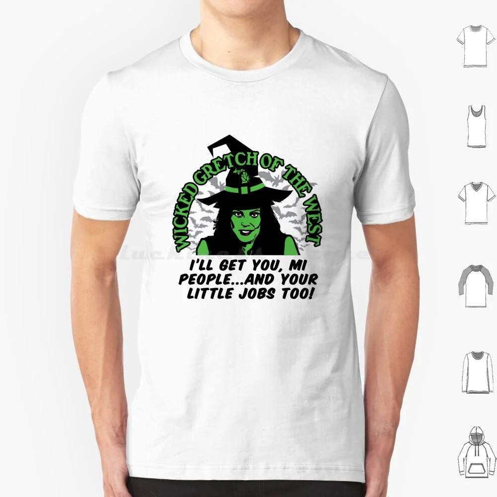 Wicked Gretch Of The West-Gretchen Whitmer Camiseta Tamanho Grande 100% Algodão Gretchen Whitmer Gretchen Governor Gretchen