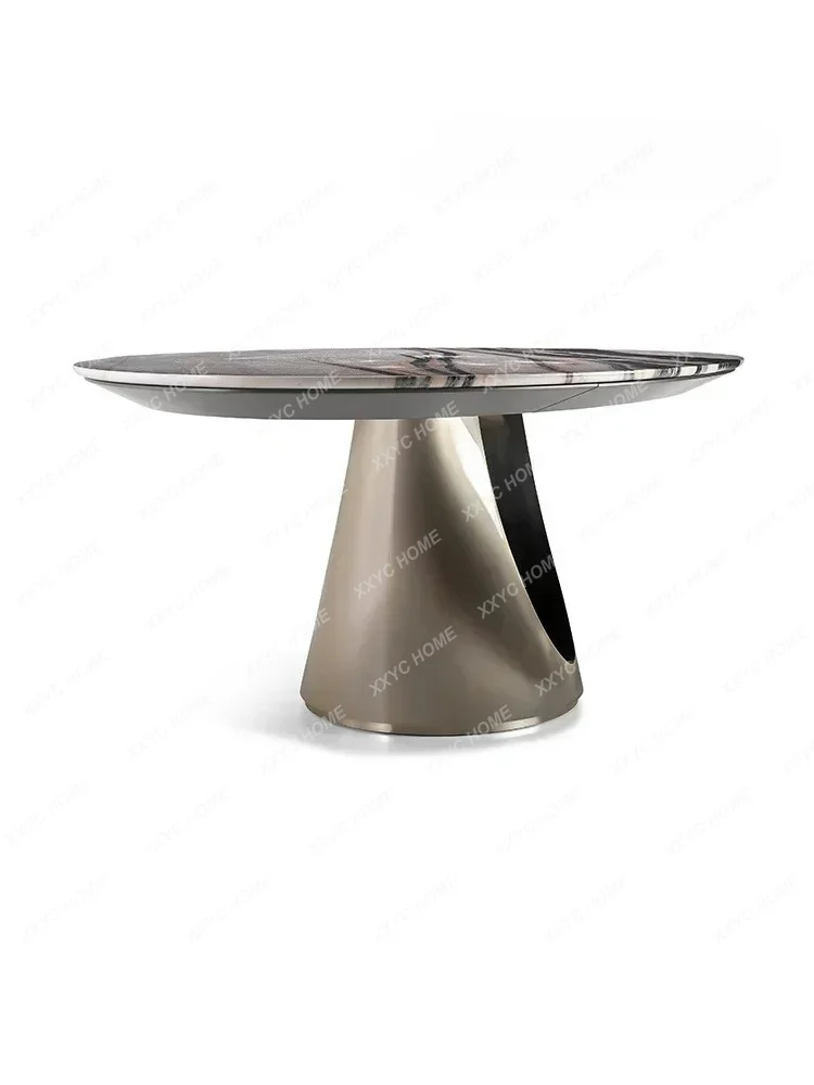 X  Modern Light Luxury Large Apartment  Living Room Oval Dining Tables And Chairs Set