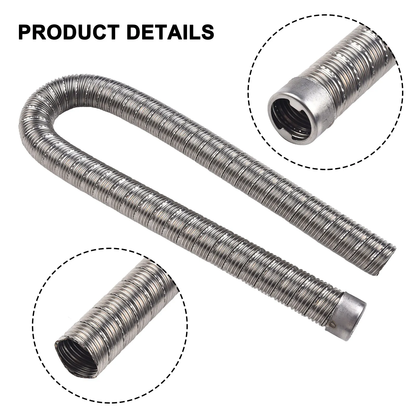 60cm 22mm Exhaust Hose Pipe Tube Stainless Steel Air Diesel Exhaust Pipe Cap For Webasto For-Eberspacher For-Airtop 2000S 2000ST