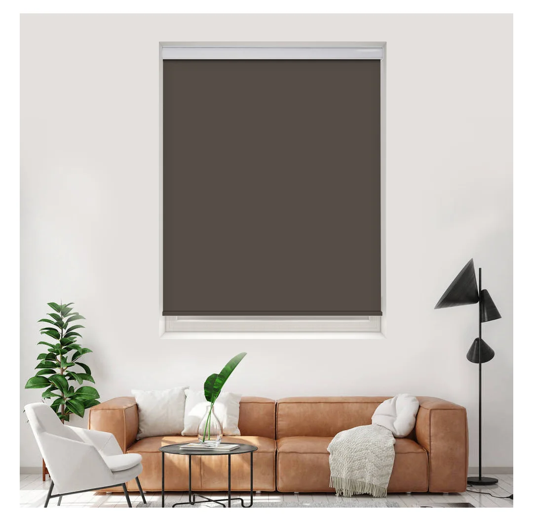 Custom Made Cordless Roller Blinds for Window Shade Full Blackout Day and Night Roller Blind for Office Living Room Bedroom Bath