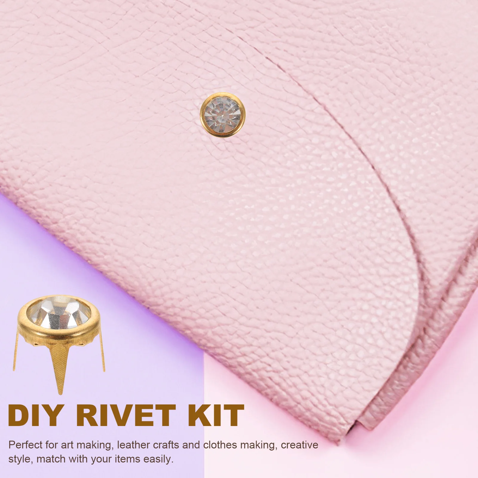 100 قطعة من المسامير المزخرفة من حجر الراين الكريستالي لحقائب الأظافر ذاتية الصنع والأحذية والسترات والحرف اليدوية وإكسسوارات الشرير