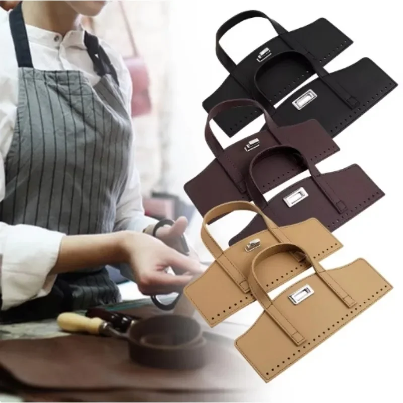 2pcs/Set PU Leather Bag Accessories Detachable DIY Handmade Straps With Turn Lock Clasp Premium Stitching Bag Set For Tote Bag