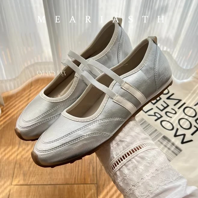 

Woman's suede leather Casual Ballet Flats Shoes Round Toe ladies shoes Mary Jane Dress Flat New Summer Solid Comfortable shoes