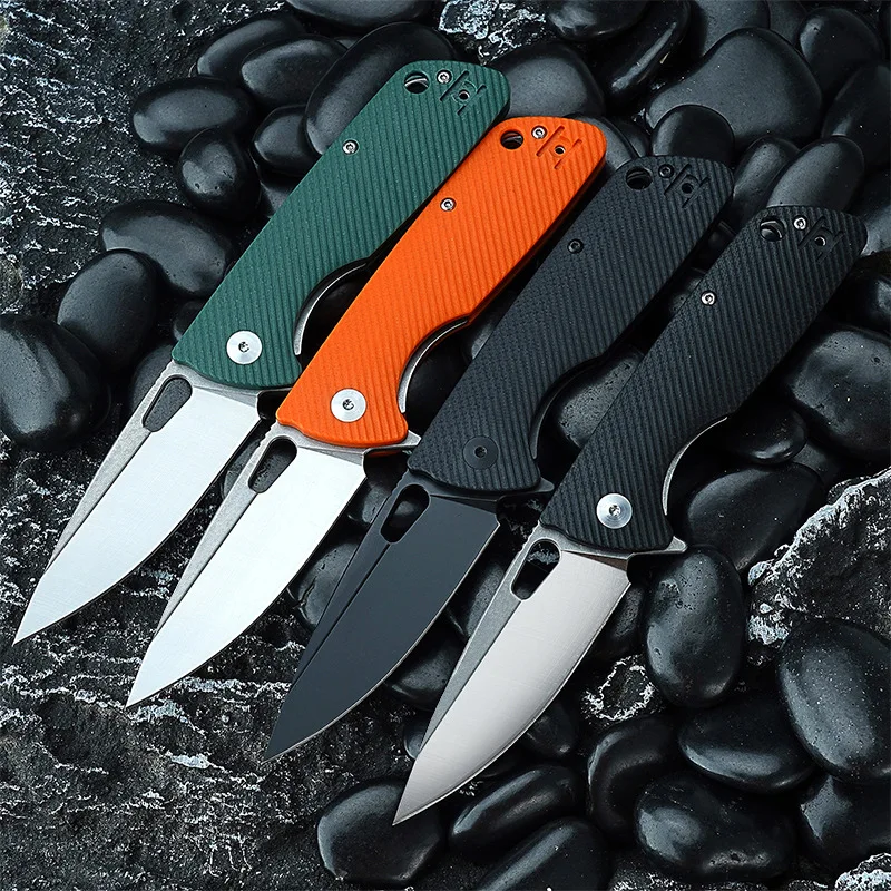 Sharp D2 blade folding knife G10 handle outdoor portable tactical camping fishing field knife