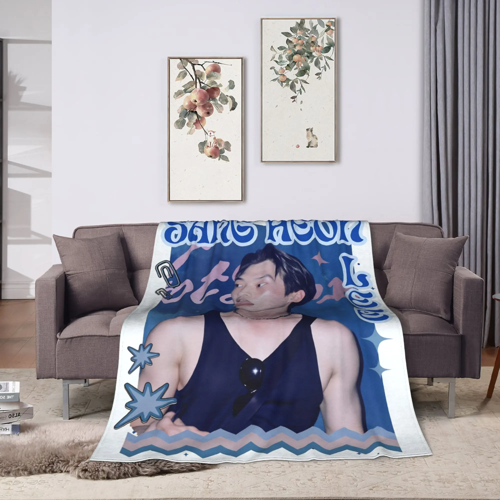 XO Kitty Sang Heon Lee Retro Blankets Quality Warm Cozy  Throw Blanket Winter Plane Travel Bedroom Novelty Bedspread