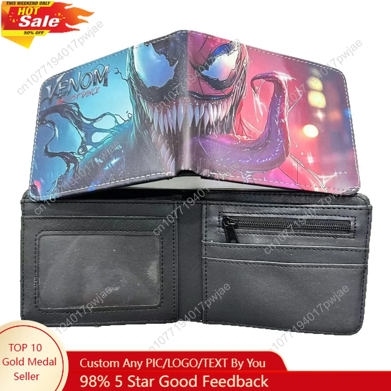 Marvel Venom Coin Purse – Superhero Series: Spider-Man & Venom PU Coin Purse, Leather Wallet & Card Holder