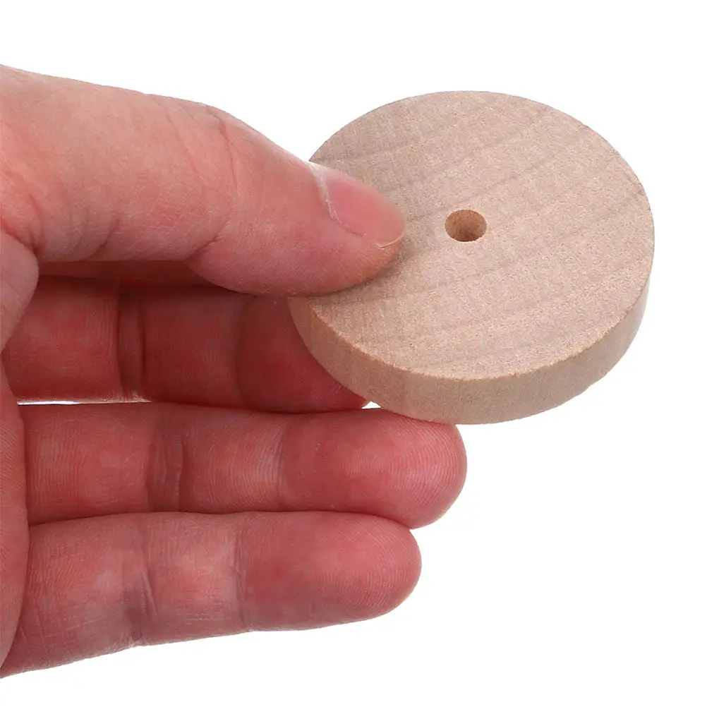 

12Pcs Unfinished Wood Wheels DIY Car Truck Boat Helicopter Wheel Parts Replacement for Craft Building Tire Wheel Toy
