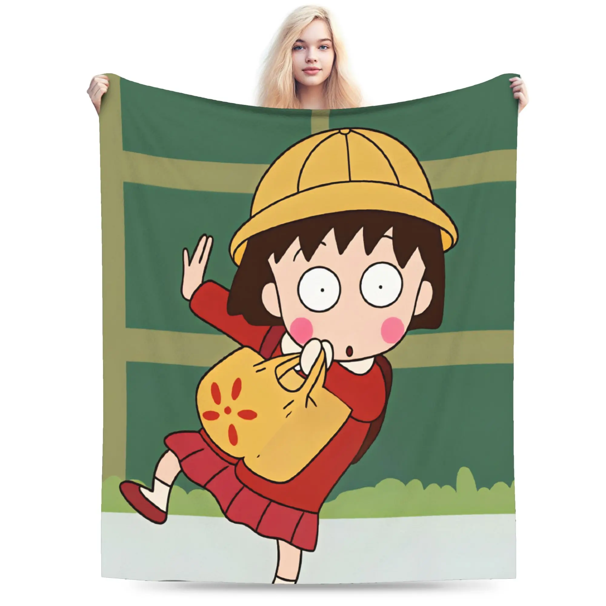 Warm Comfy Blanket Travel Chibi Maruko Chan Throw Blanket Graphic  Bedspread For Sofa Home