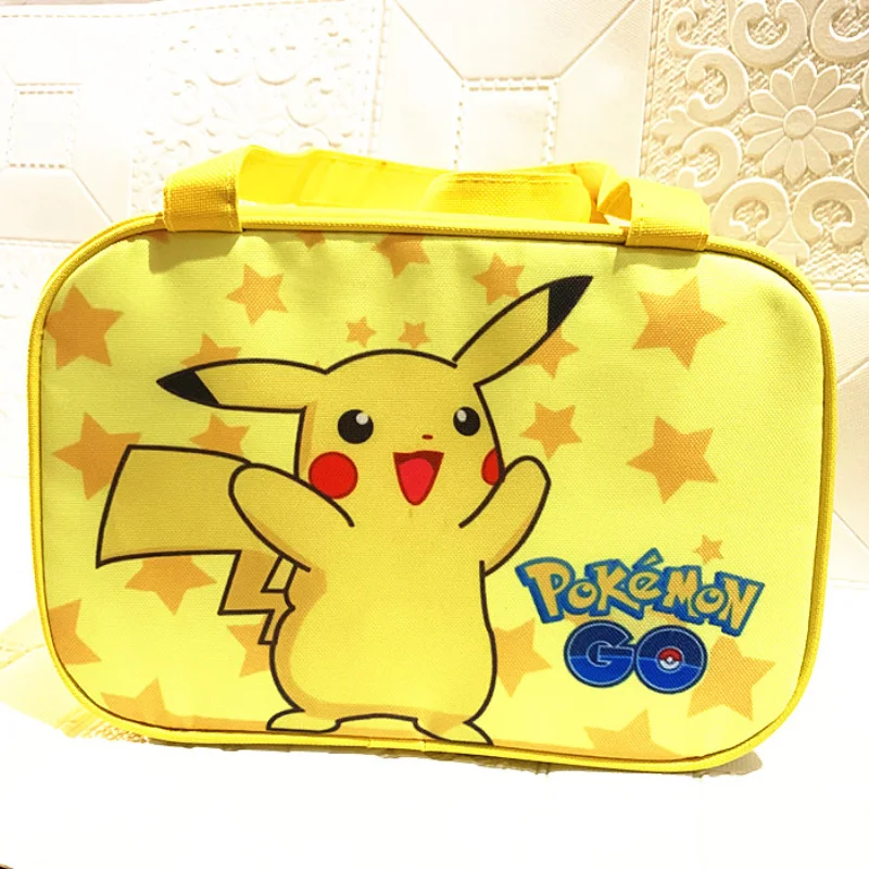 Pokemon Pikachu Lunch Bag Cooler Tote Portable Insulated Box Thermal Cold Food Container Picnic for Men Women Travel Lunchbox