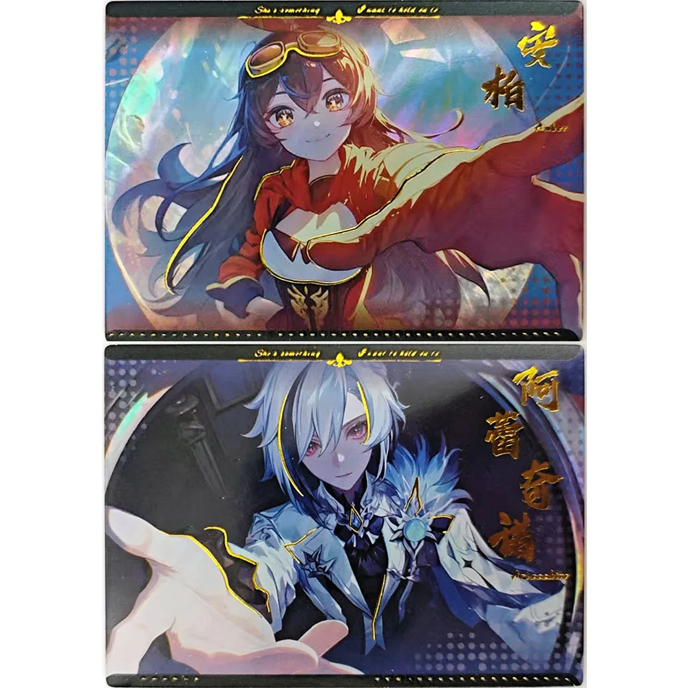 Anime diosa historia ER Furina Sangonomiya Kokomi Yamato Nami Uta Miku Premium Flash tarjeta coleccionable regalo de cumpleaños de Navidad